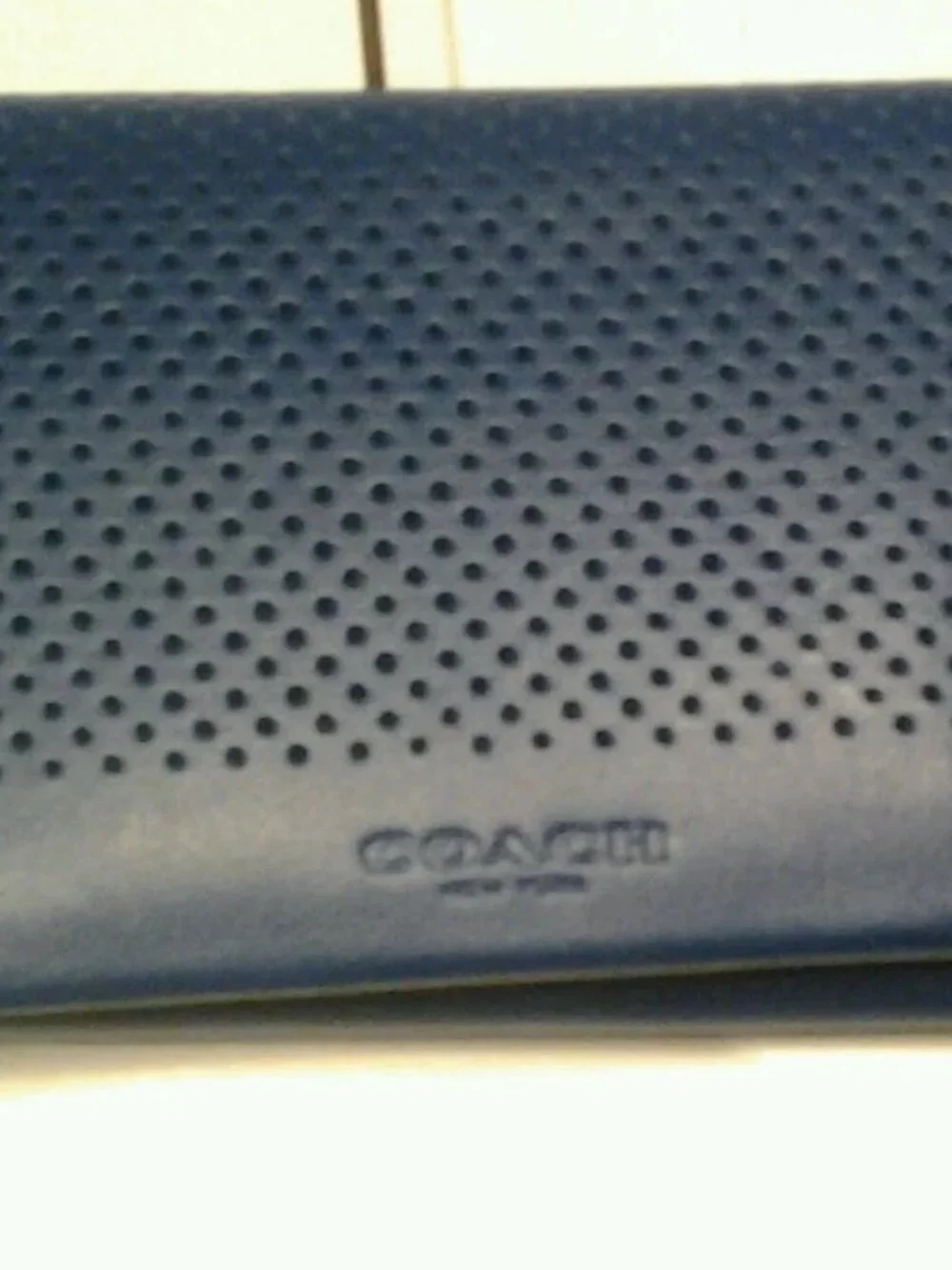 NWT Coach Men's Perforated Leather Phone Clutch Wallet MSRP